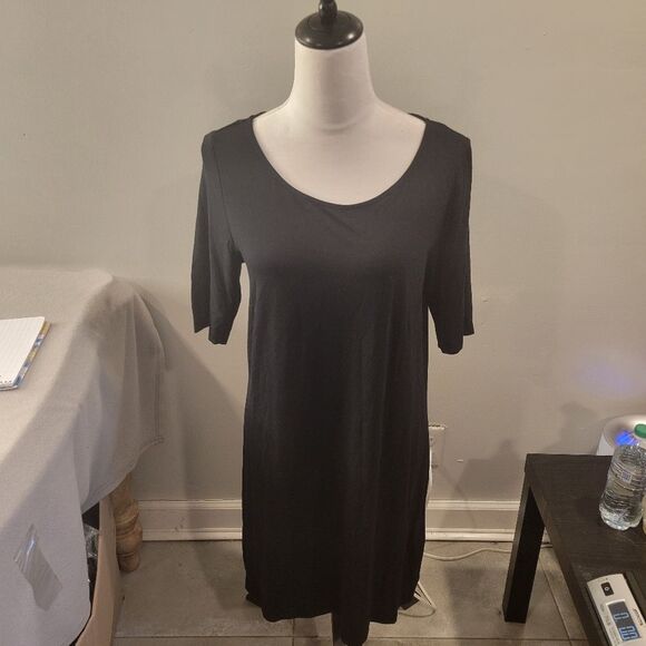 Adrianne Vittadini Black T Shirt Dress Size Large - Picture 1 of 7